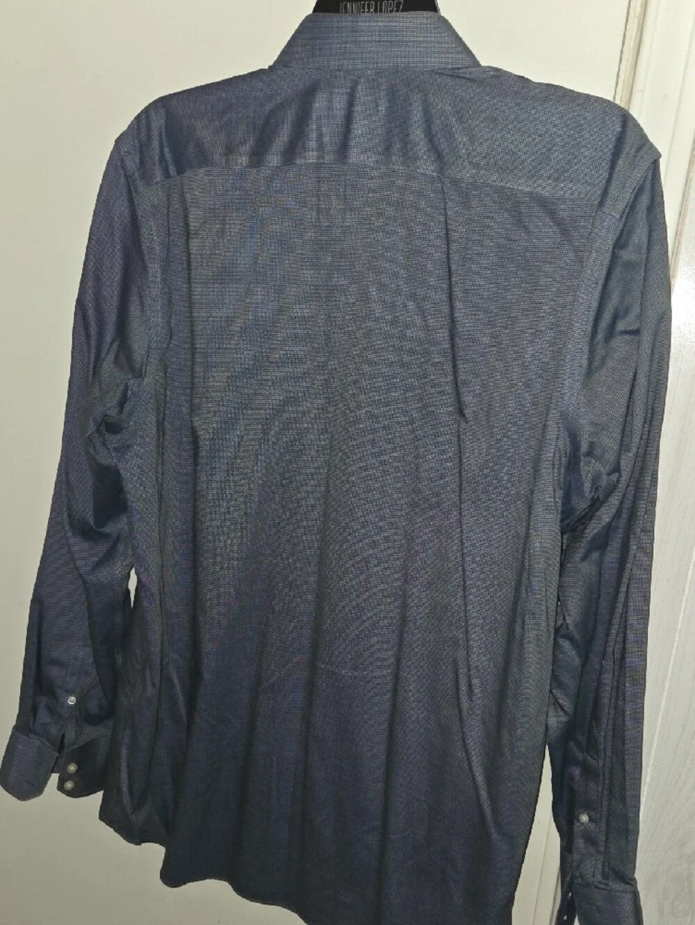 Banana Republic Men's Navy Textured Dress Shirt
